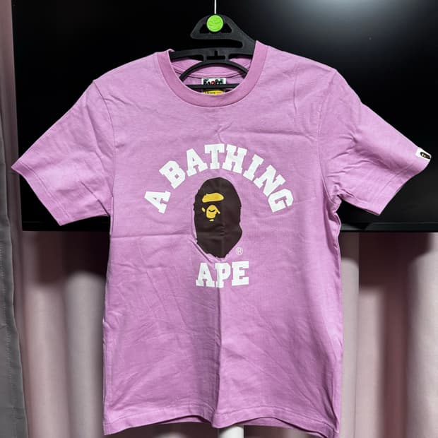 베이프 핑크 반팔 티셔프