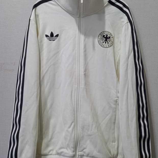 아디다스 희귀 베켄바우어 독일 흰검 화이트 트랙탑 저지 져지집업 110