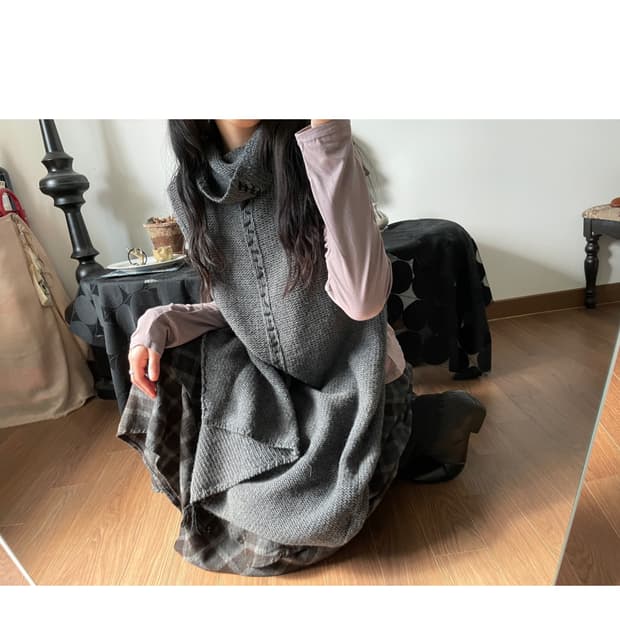 turtleneck long knit