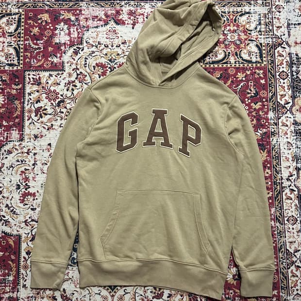 베이지 갭 후드티