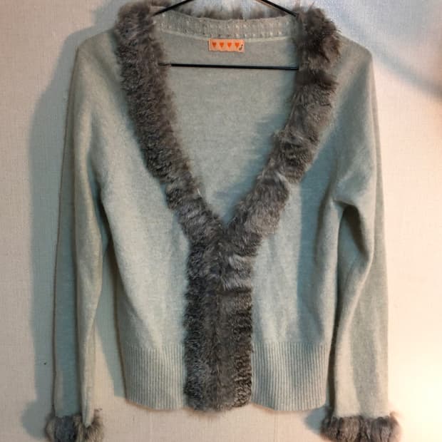 민트 퍼트리밍 가디건 ayadz프리즈프레임레이어룸와이즈걸파우닝빈티지입질연