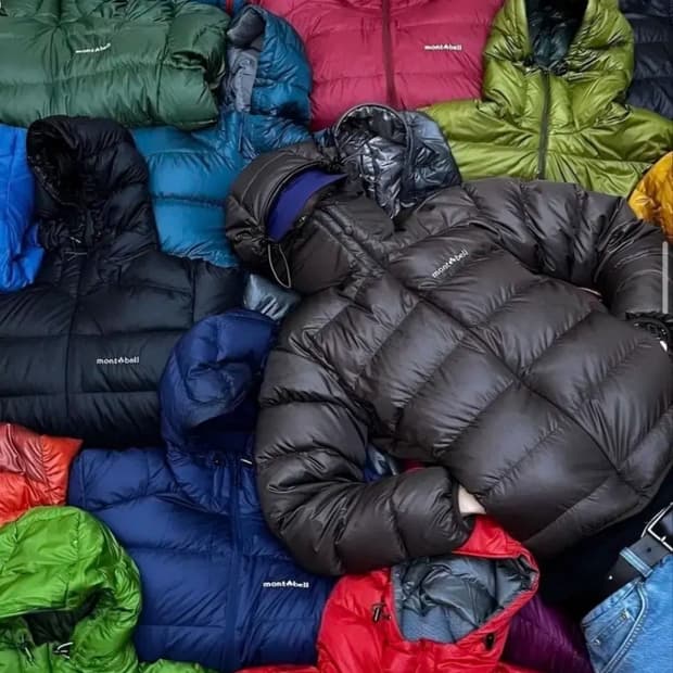 몽벨 알파인 라이트 다운 패딩 레드