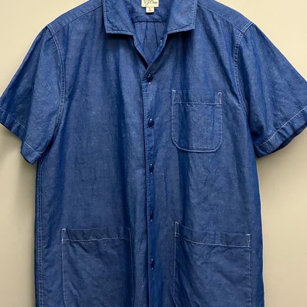(L/103)J.Crew 제이크루 3포켓 샴브레이 데님 워크셔츠 블루
