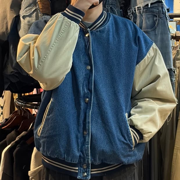 [NO.9] VTG 데님 바시티자켓