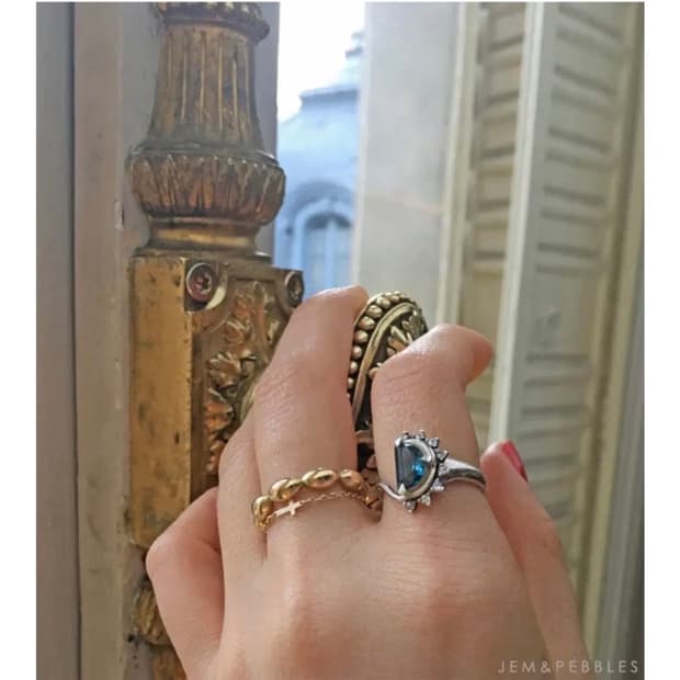 젬앤페블스 반지 be my half ring