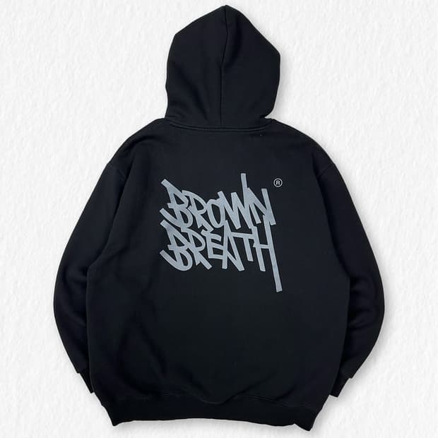 브라운브레스 기모 후드 블랙