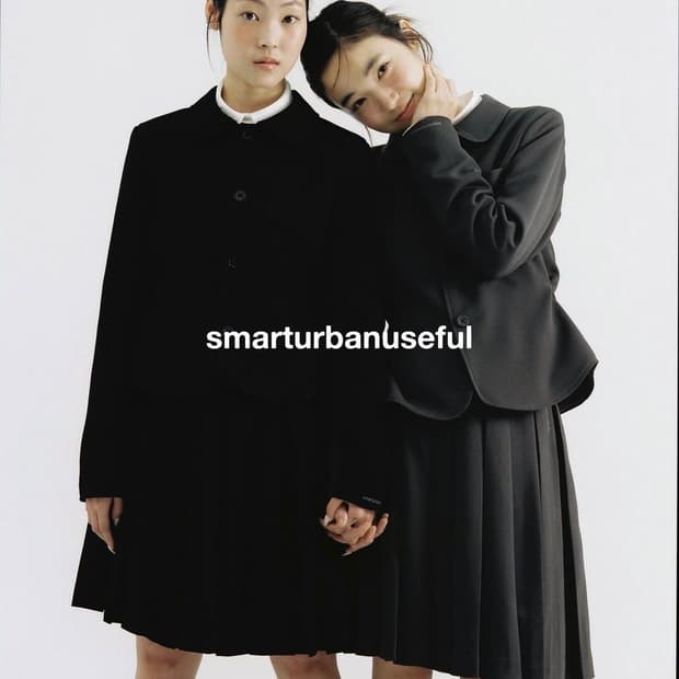 스마트어반유즈풀 스어반 코이세이오 플라워 플리트 스커트 블랙