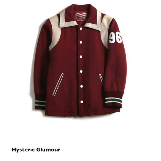 Hysteric Glamour wine varsity jacket