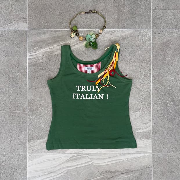 MOSCHINO truly italian pasta sleeveless