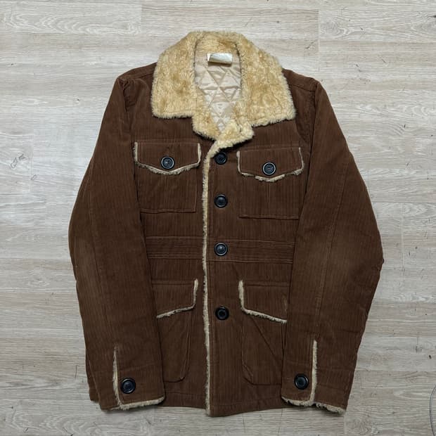 오네오 이너퀼팅 안감 양털 카라 코듀로이 초어자켓 [브라운] L/100
