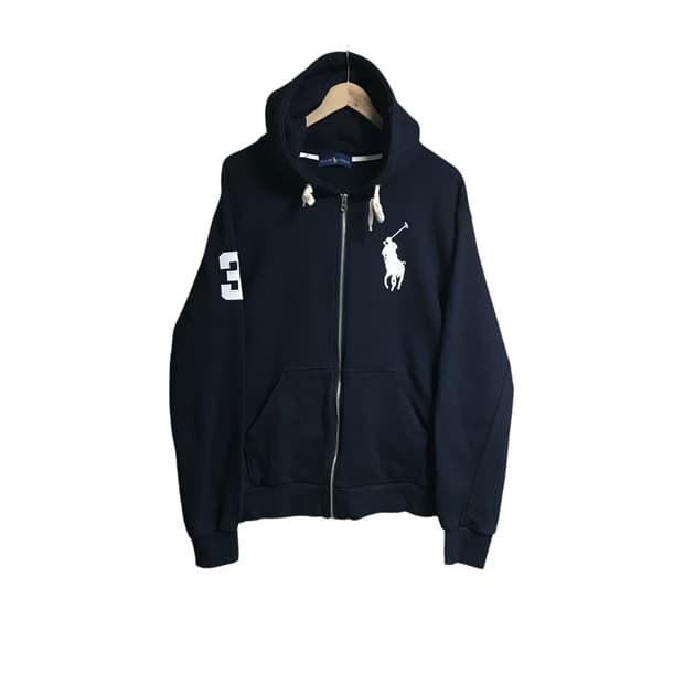 폴로 빅포니 네이비 후드집업