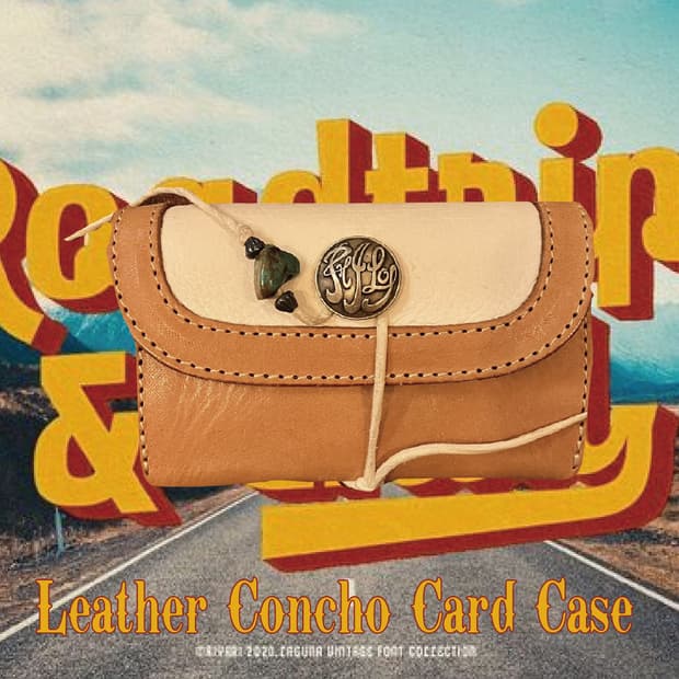 빈티지 레더 콘초 카드 케이스