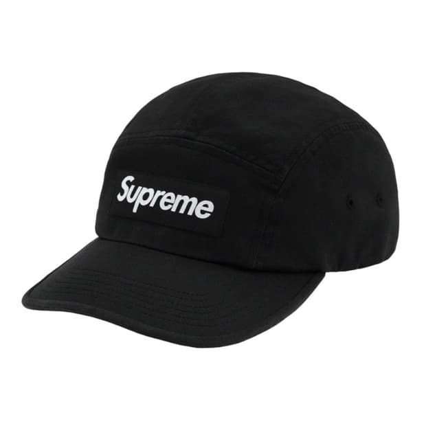 슈프림 워시드 치노 트윌 캠프캡 블랙
