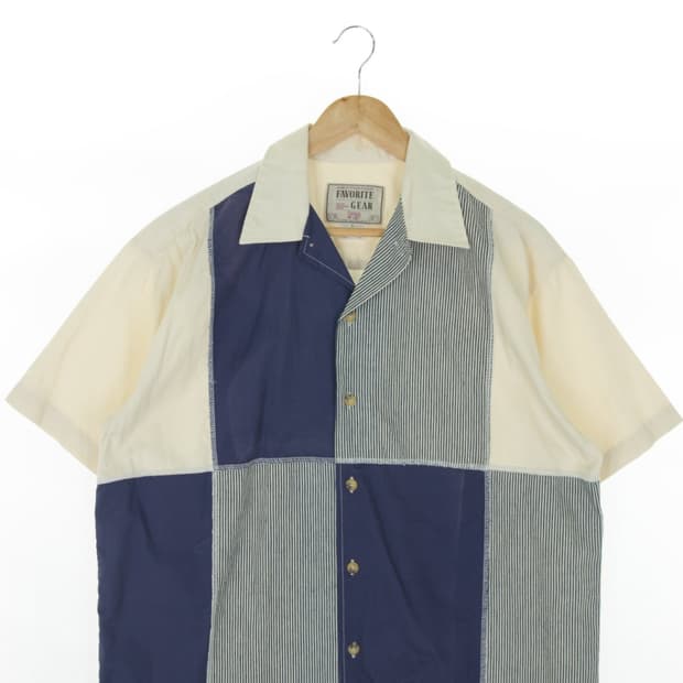 FAVORITE GEAR 빈티지 언발란스 스퀘어 반팔 셔츠