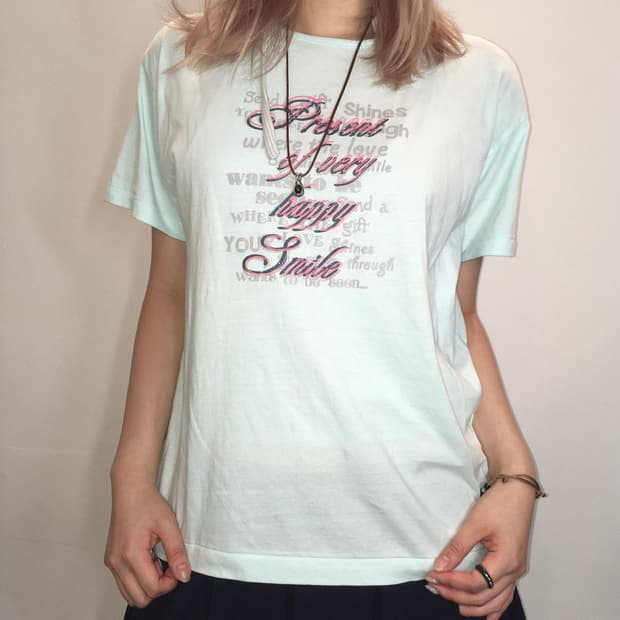 jpn vintage skyblue princess printing t 