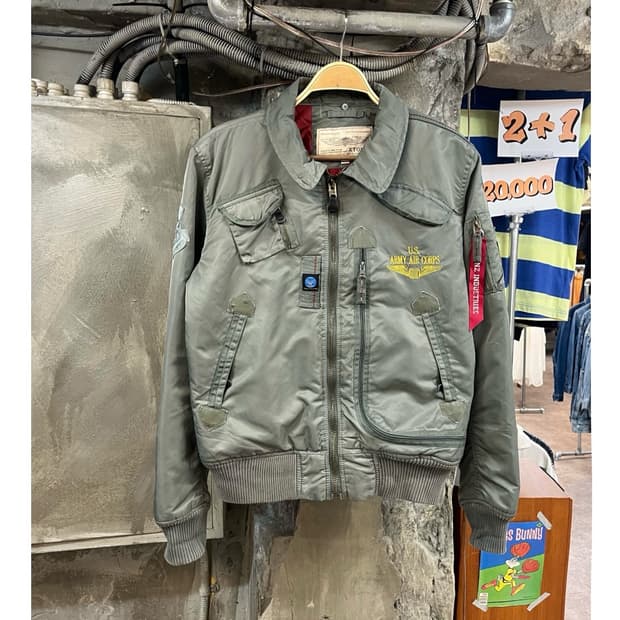 엑스톤즈 항공 점퍼 카키 XL #csz3822