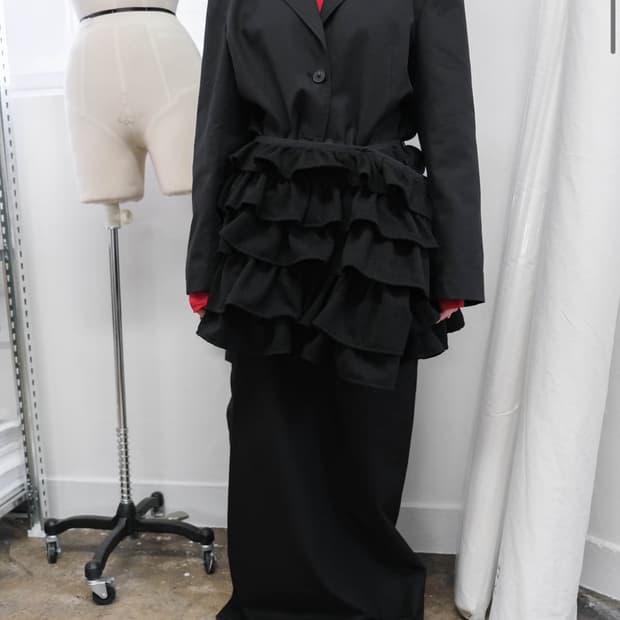 순지 스커트 sionji heavy flare skirt black