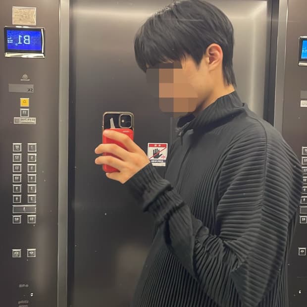 [3] 이세이미야케 옴므플리세 핸드워머 하프집업