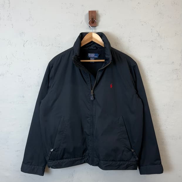 폴로랄프로렌 모크넥 폴리쉘 페리자켓 블랙