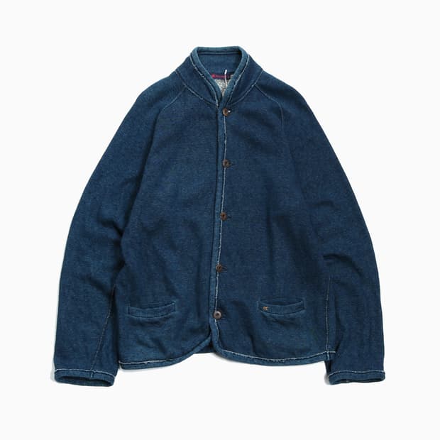 45R Indigo Sweat Cardigan