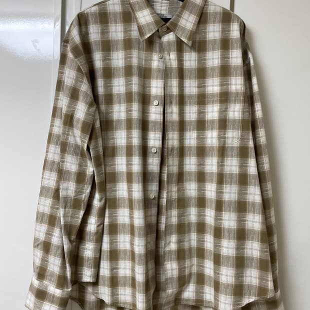 마티스더큐레이터 옴브레 체크셔츠 모카 m