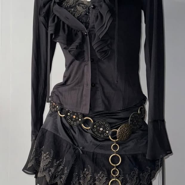 블랙 고스 섹시 코디세트