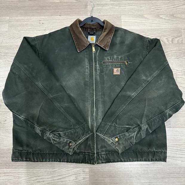 빈티지 칼하트 J97 모스그린 디트로이트 자켓
