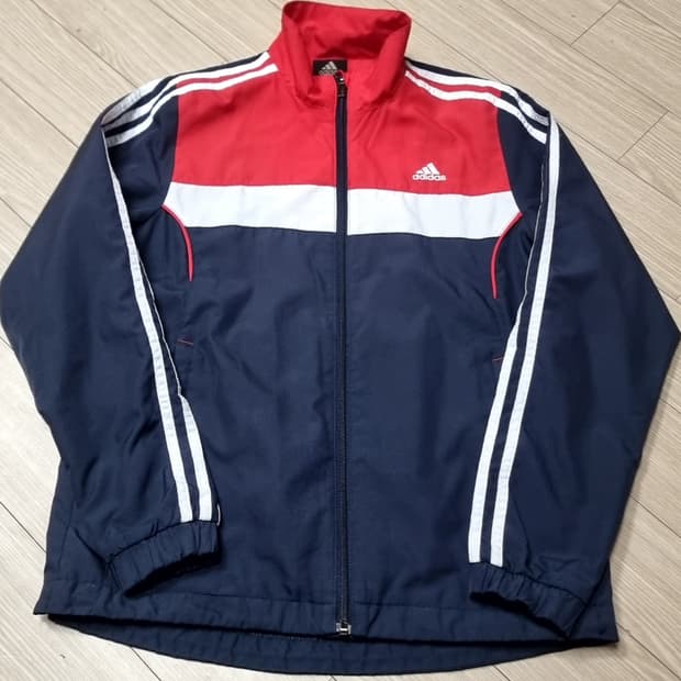 레트로 아디다스 삼선 바람막이 레드 네이비(85~95)