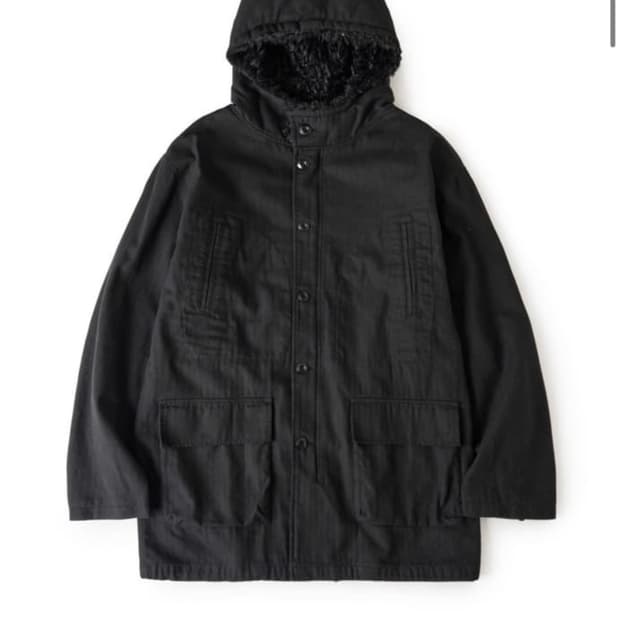 해칭룸 후디드 밀리 파카 블랙 / 4사이즈