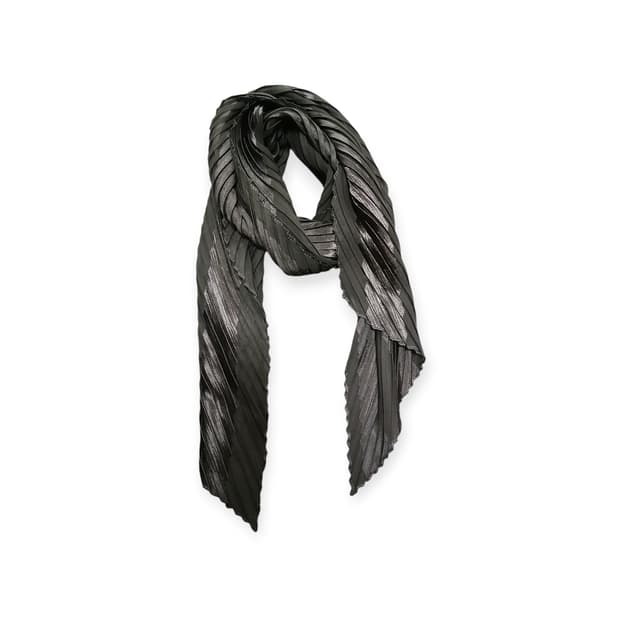 갸루 플리츠 블랙스카프 