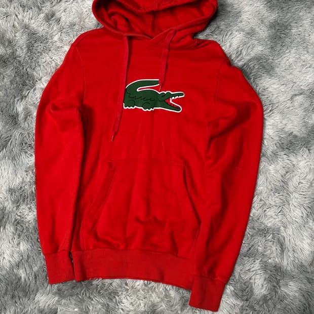 라코스테 빅로고 후드티 s