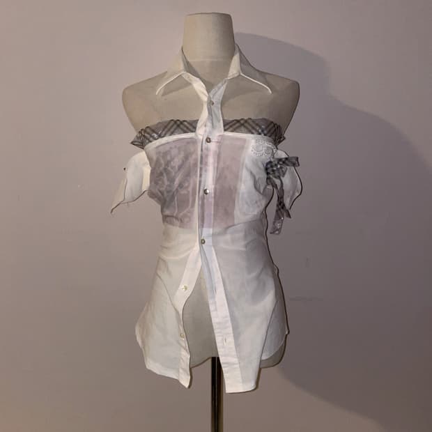 빈티지 홀터 셔츠 커스텀 홀터 셔츠 양산형 달천깔 페어리 셔츠 히메갸루