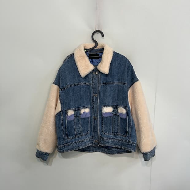 오즈세컨 데님 뽀글이 후리스 55-66정도 상태최상