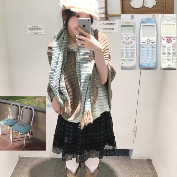 빈티지 케이프 시골 소녀 코디세트