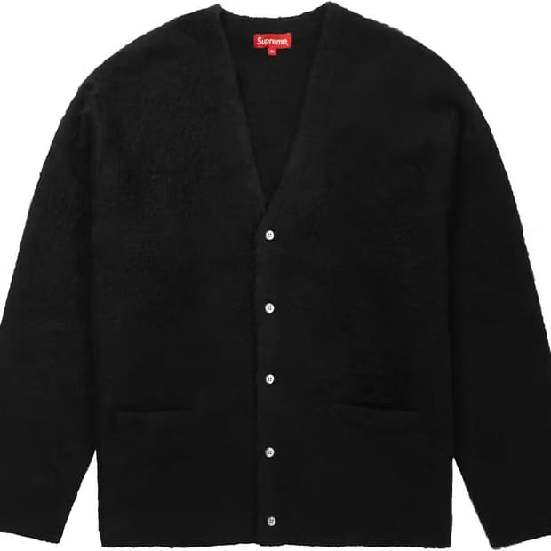 슈프림 모헤어 가디건 블랙 L