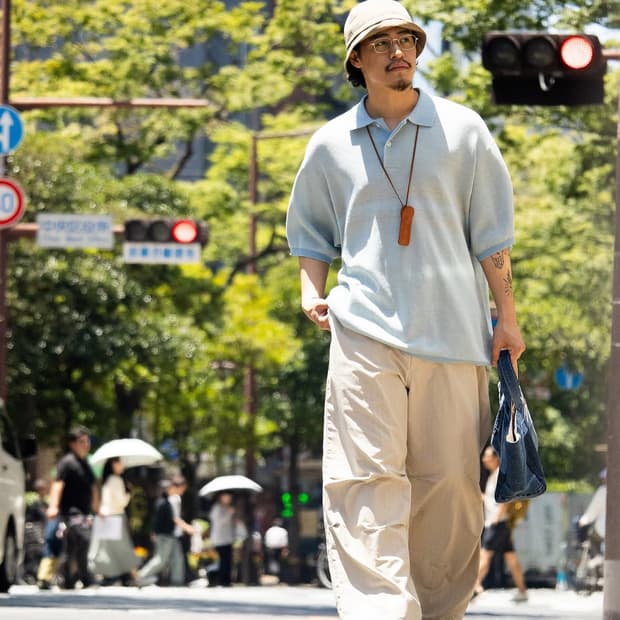 나나미카 니트 폴로 스웨터 삭스 M 사이즈