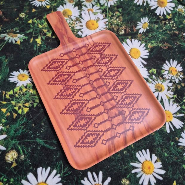 일본 오르테가 네이티브 패턴 멜라닌 트레이 새상품