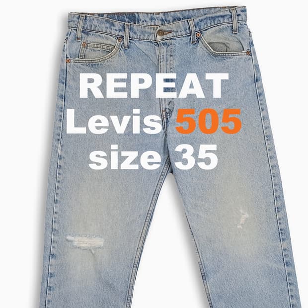 리바이스 505 오렌지탭 연청 90s 35 인치 OR50536165