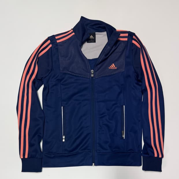 여성 아디다스 이쁜 네이비 핑크 져지 트랙탑 s