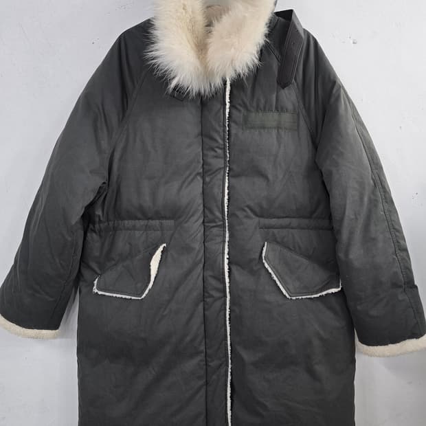 시슬리 폭스퍼 구스다운 여성 롱패딩(44)