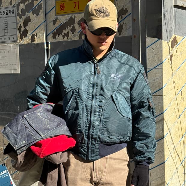 🇺🇸90s Made in USA 알파인더스트리 플라이트 자켓