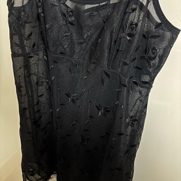 빈티지 플라워 시스루 슬립원피스