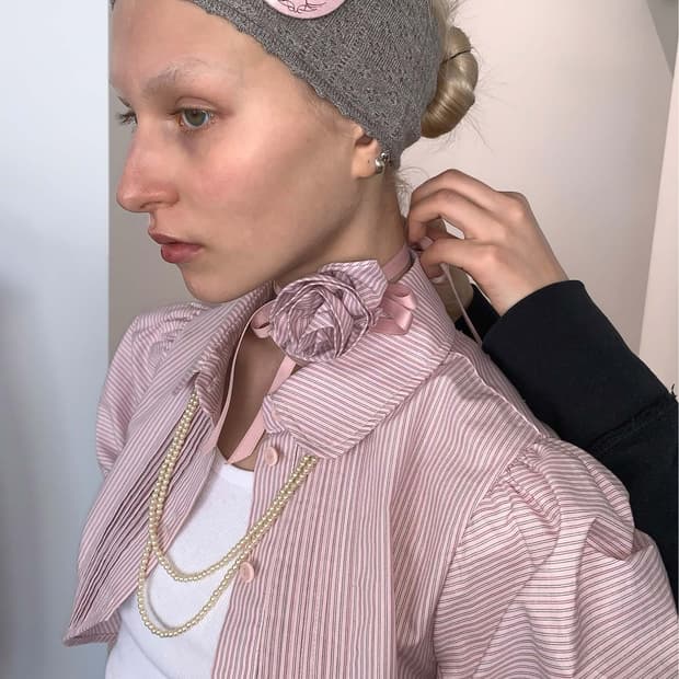 스컬프터 Rosetta Baby Shirt Pink Stripe