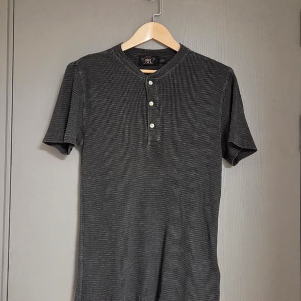 RRL 더블알엘 와플 헨리넥 반팔 티셔츠 M