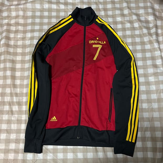 아디다스 다비드비야 져지 95 트랙탑 축구 삼선 트레이닝복 Y2K