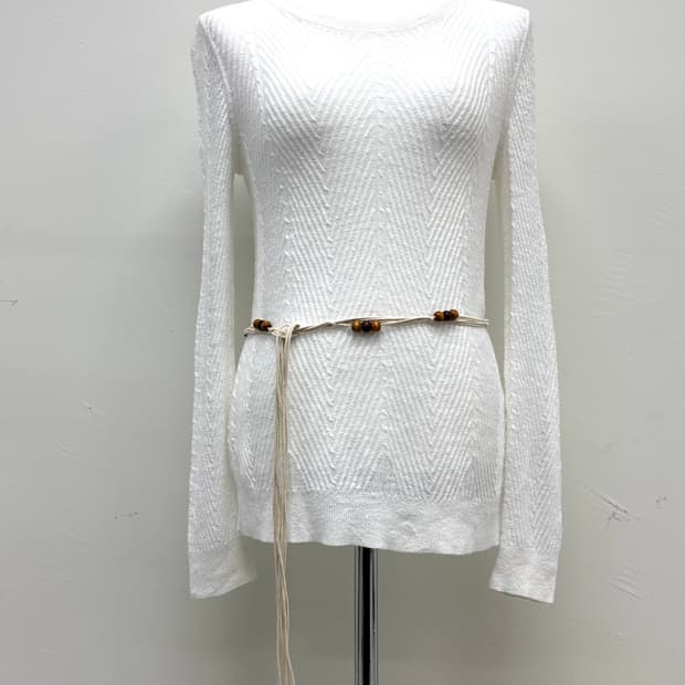 빈티지 아이보리 벨트