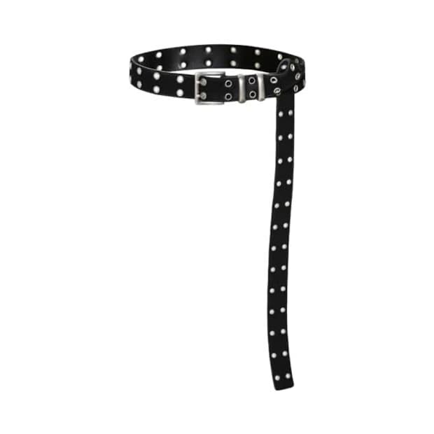 (OS) 카미엔 x MJD 더블홀 벨트 블랙 셔링 카프스킨