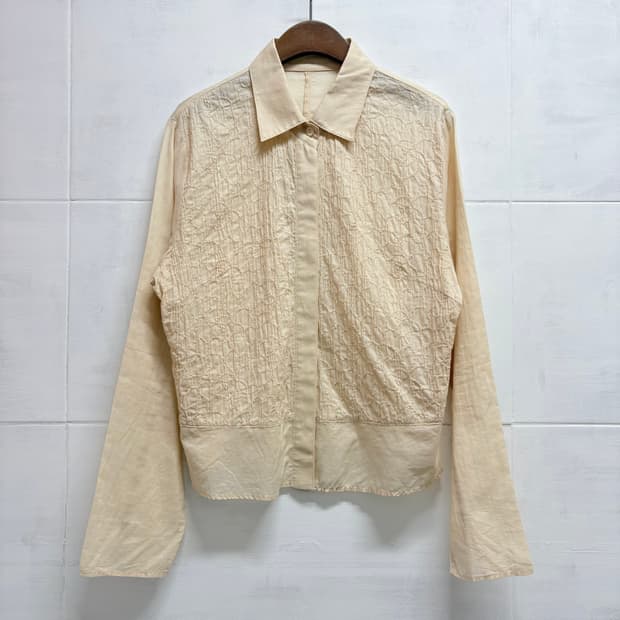 SUN ROSE 자수 디테일 블라우스 40 JPN