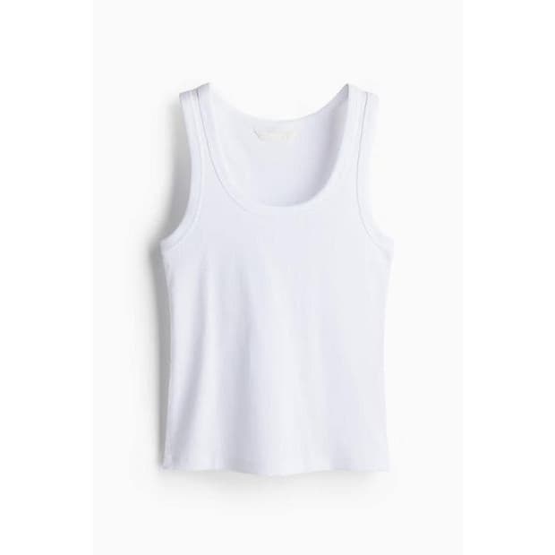 H&M 리브드 슬리브리스 탑