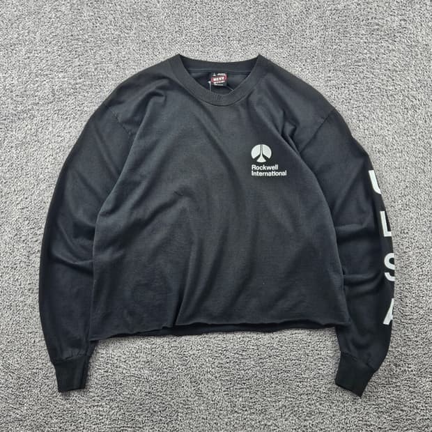 90's USA 프룻오브더룸 로크웰 롱 슬리브 ( L ) / 11390